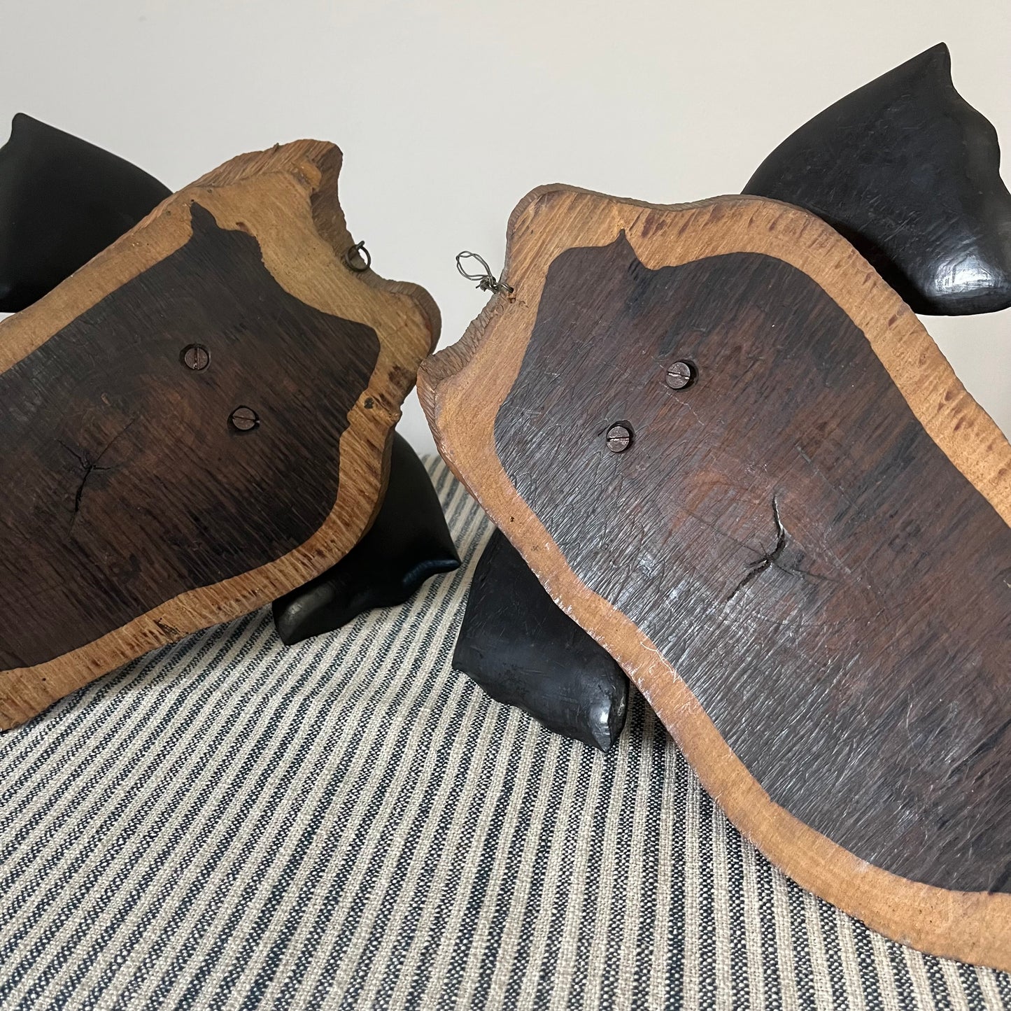 Pair Of Ebony Elephants.