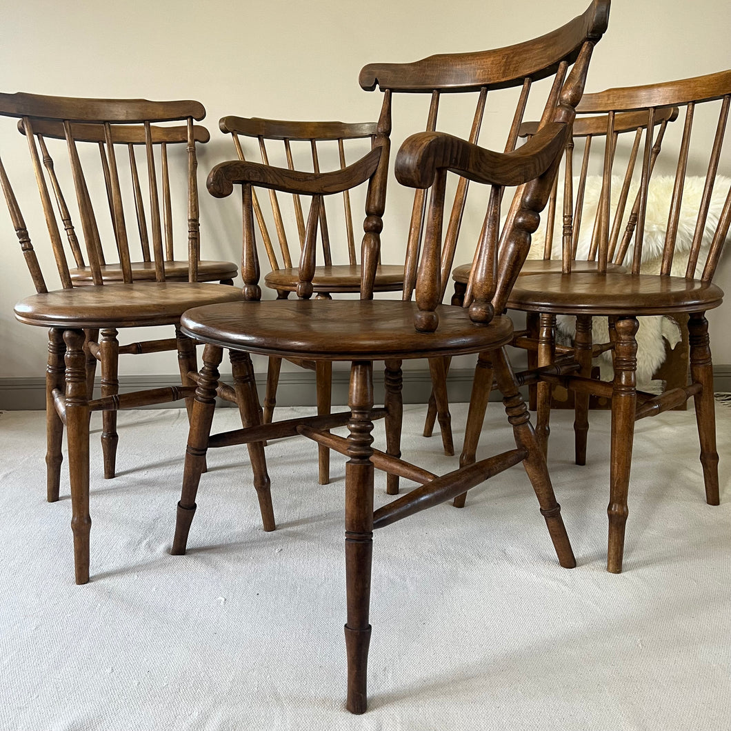 Set Of Six Penny Chairs.