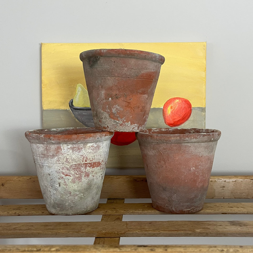 Set Of Three Sanky Pots.