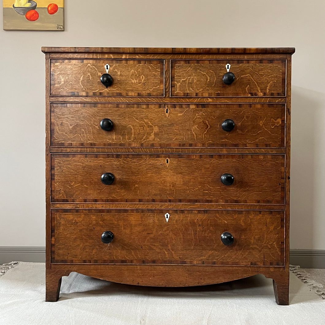Oak Chest Of Drawers.