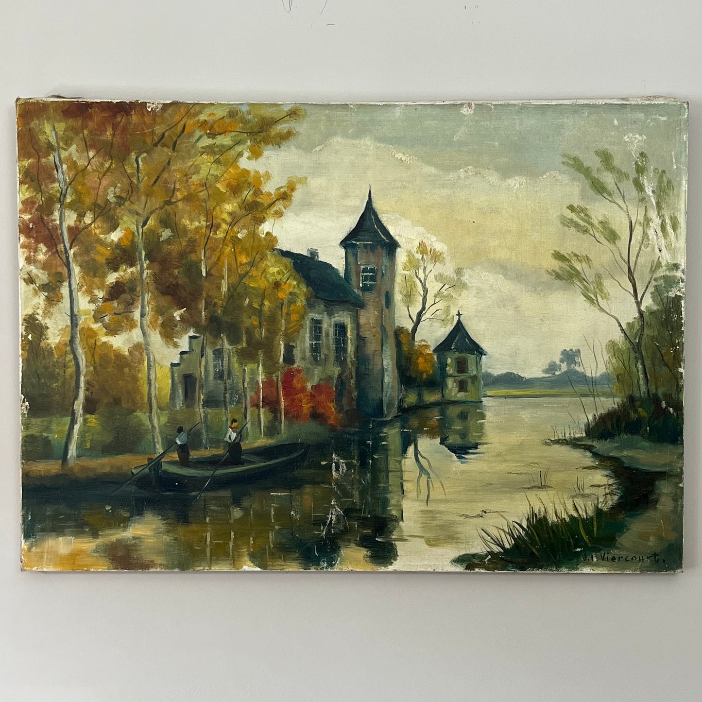 Belgian Oil on Canvas.