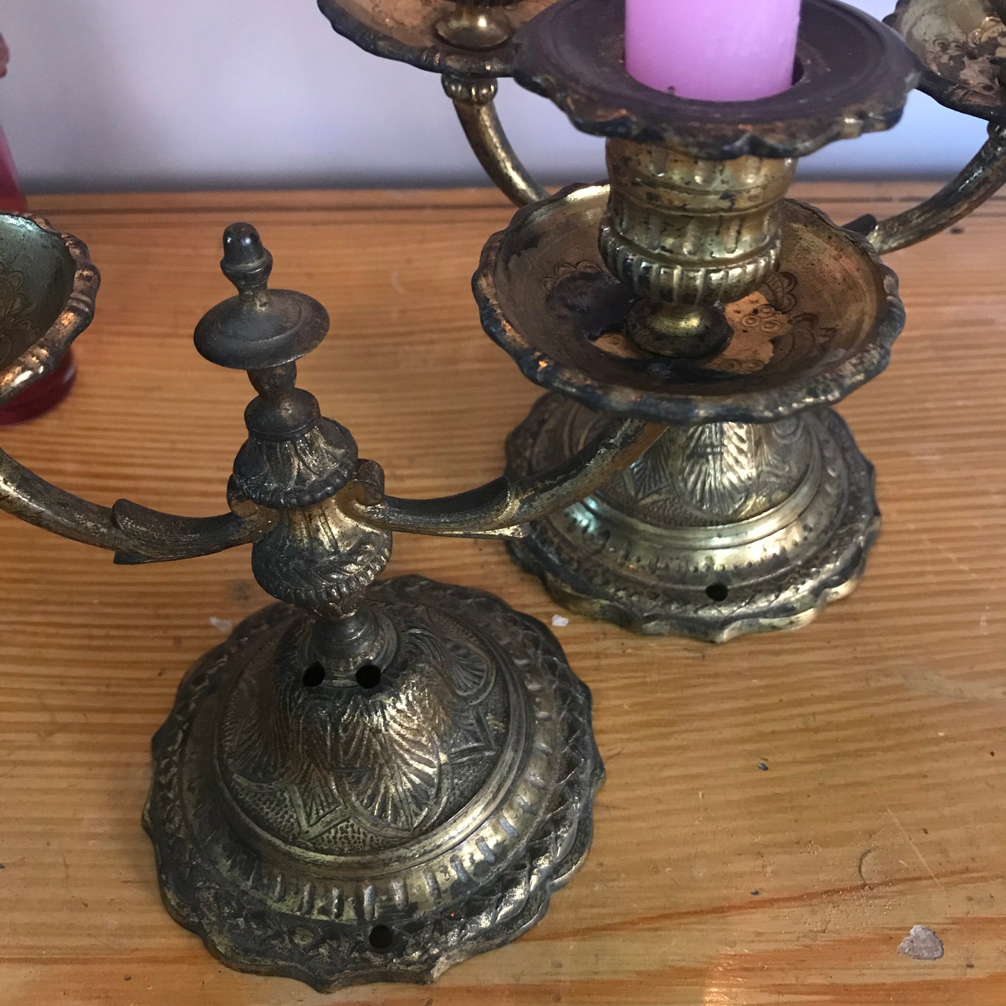 Pair of French Candle Holders.