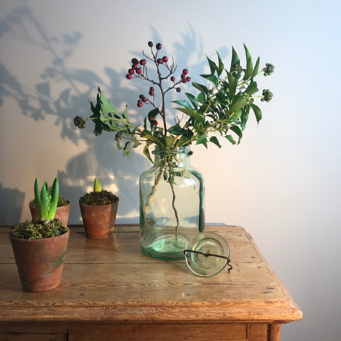 Apple Green Glass Jar.