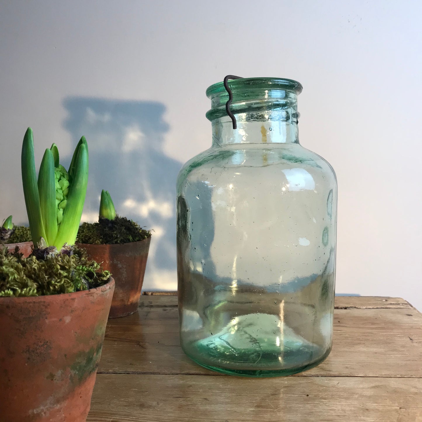Apple Green Glass Jar.