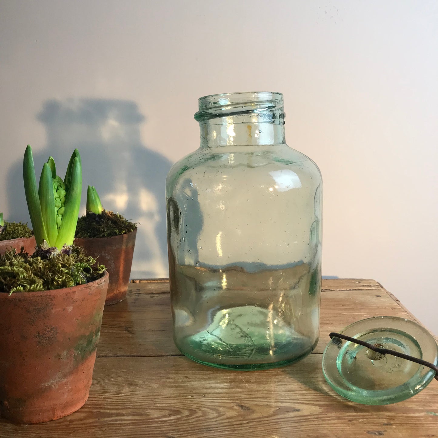 Apple Green Glass Jar.