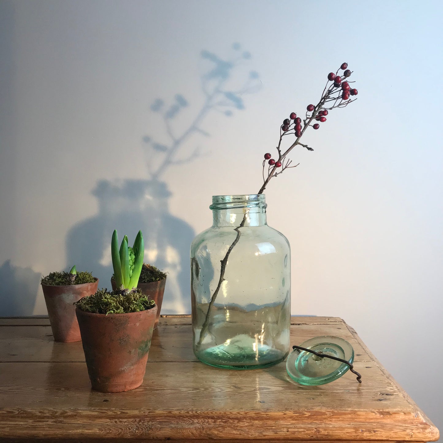 Apple Green Glass Jar.