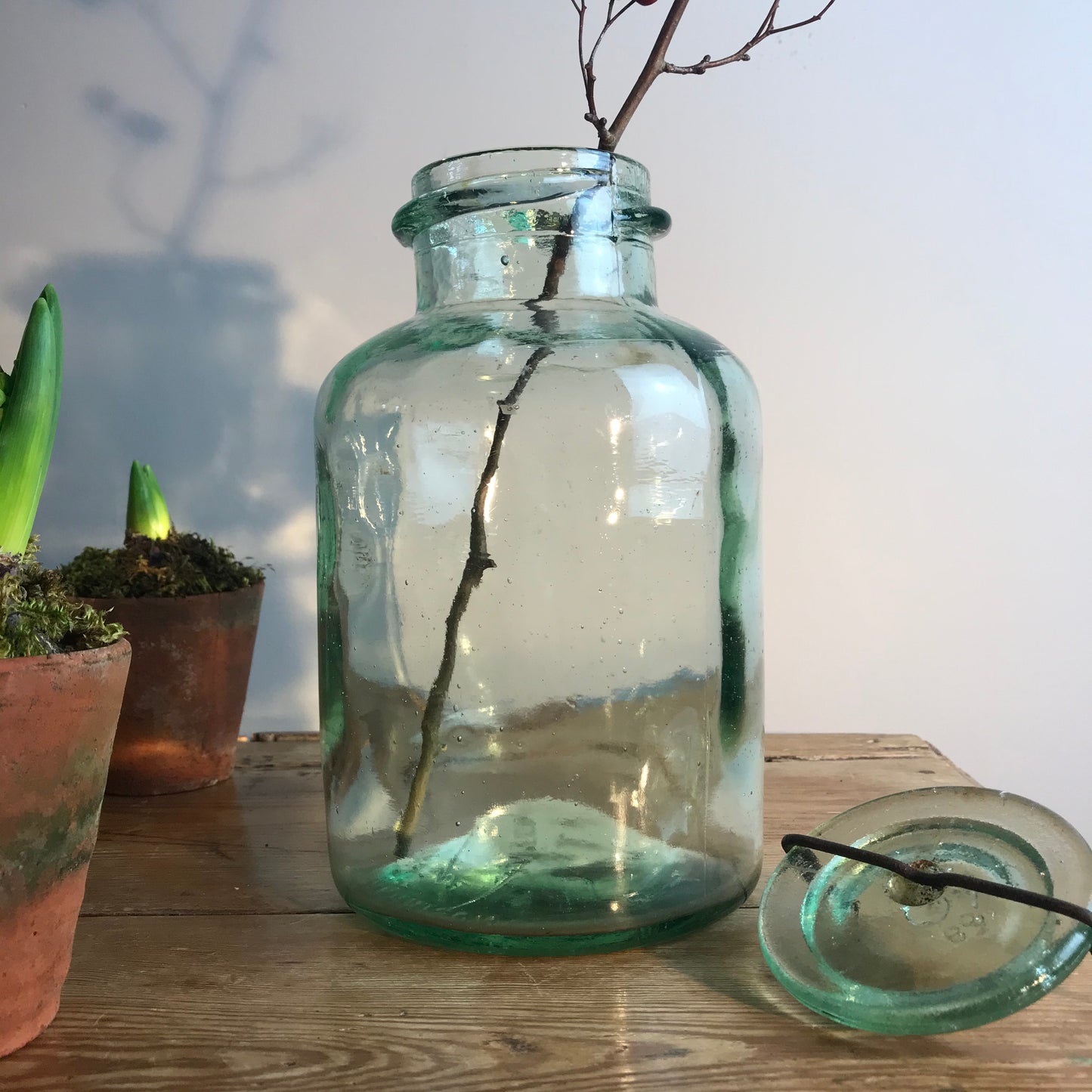 Apple Green Glass Jar.