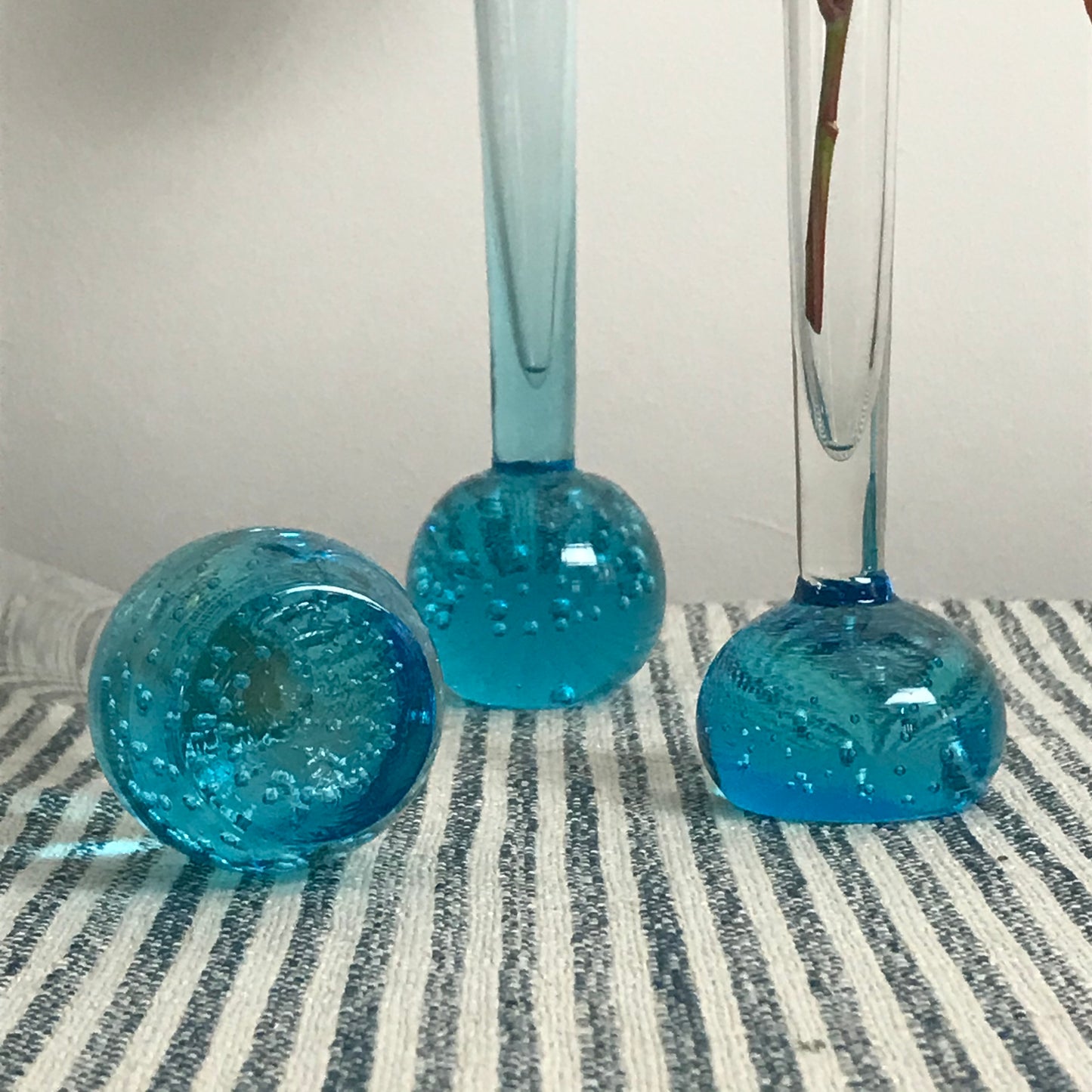 Blue Bubble Bud Vases.