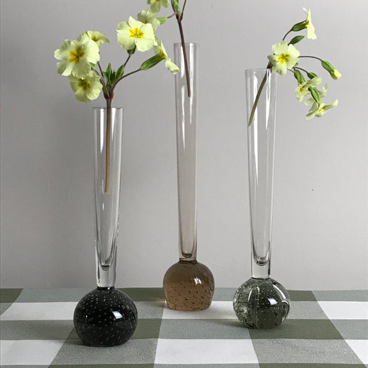 Smokey Bubble Bud Vases.