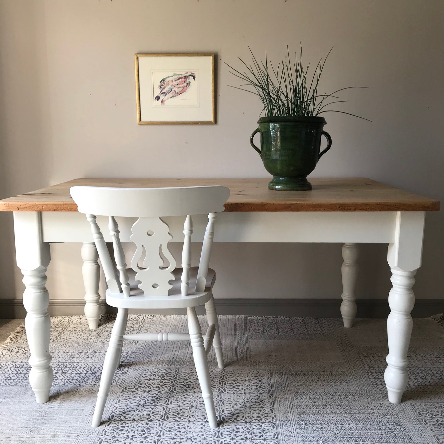 Country Pine Table and Four Chairs.
