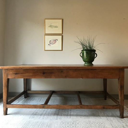 Country Farmhouse Pine Refectory / Prep Table.
