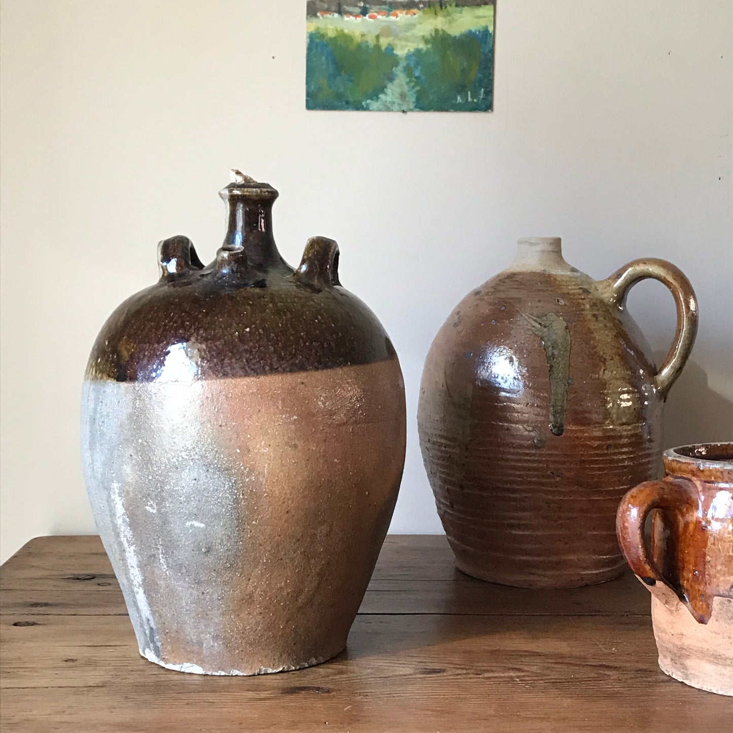 Rustic French Oil Pot.