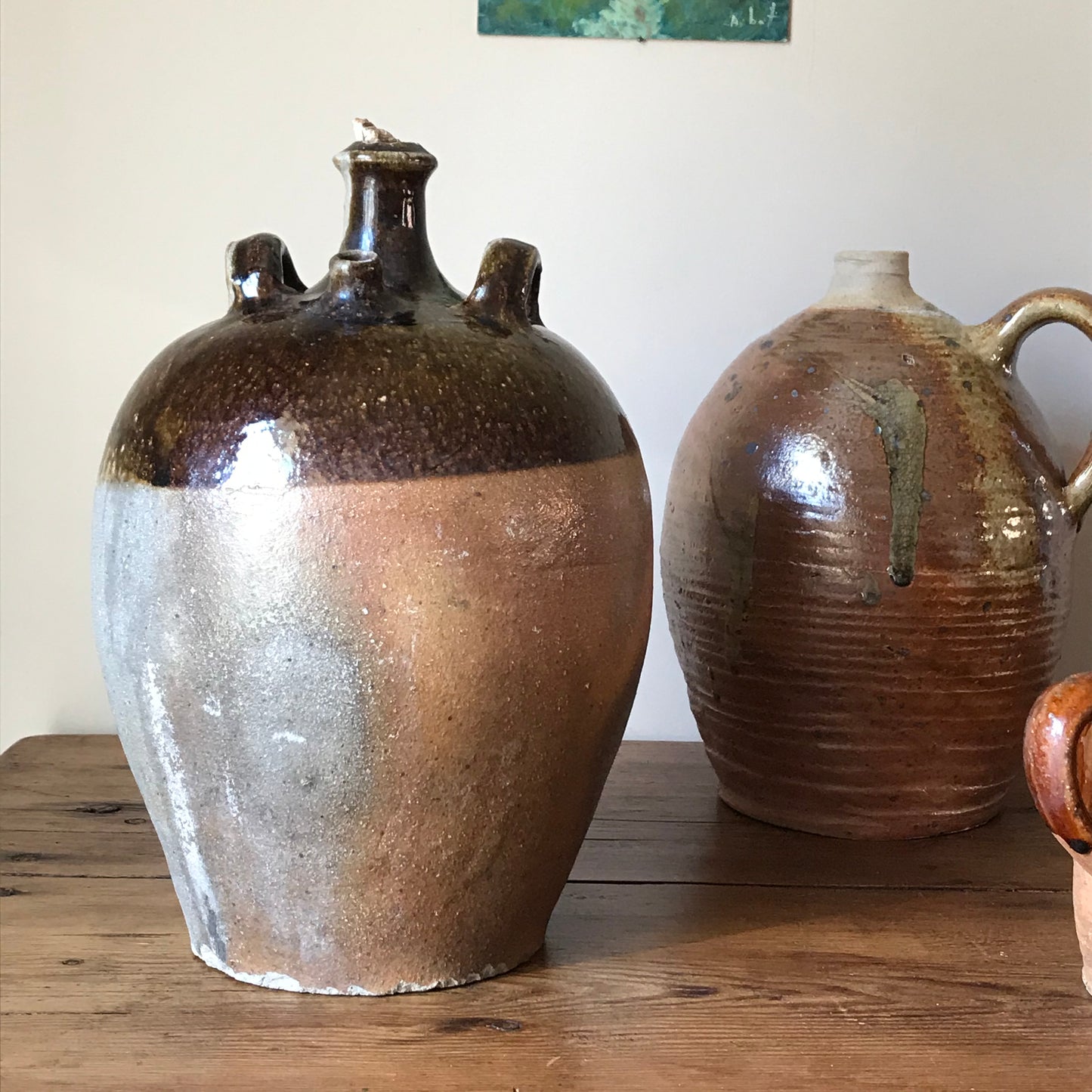 Rustic French Oil Pot.