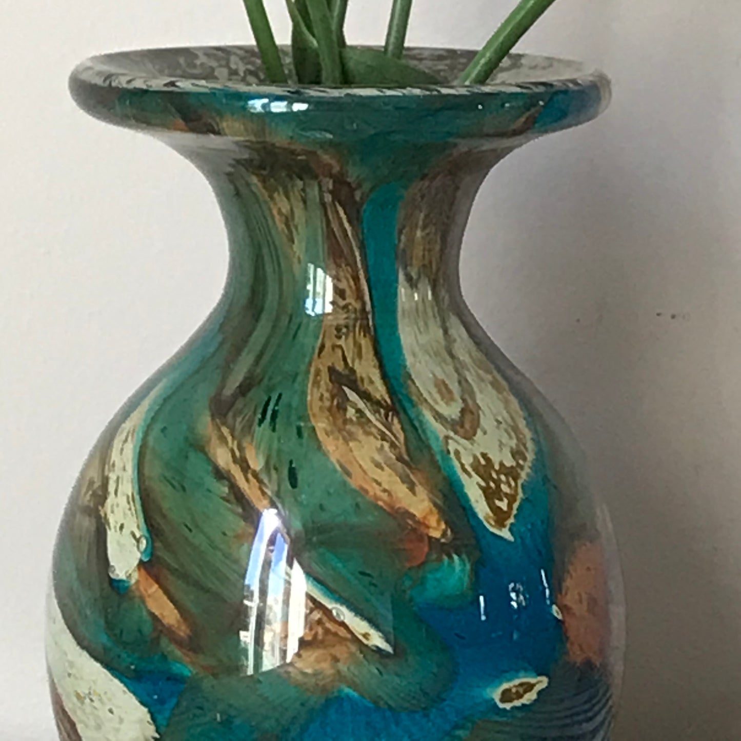 Maltese Tiger Glass Vase.