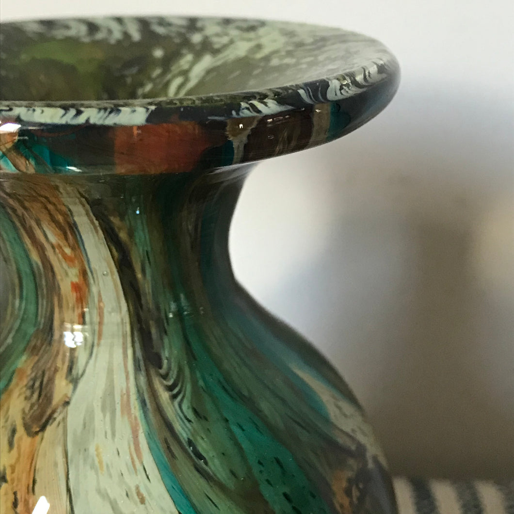Maltese Tiger Glass Vase.