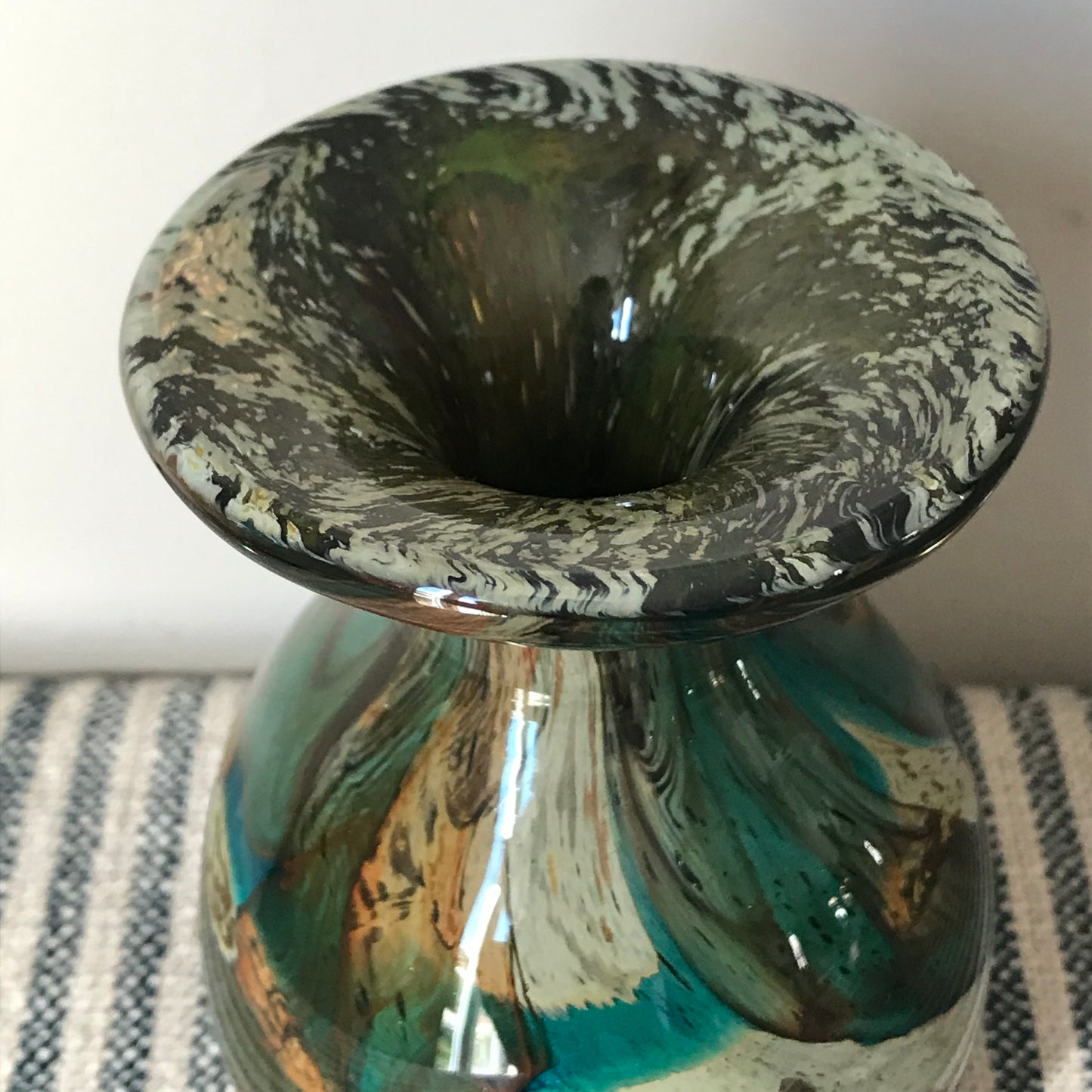 Maltese Tiger Glass Vase.