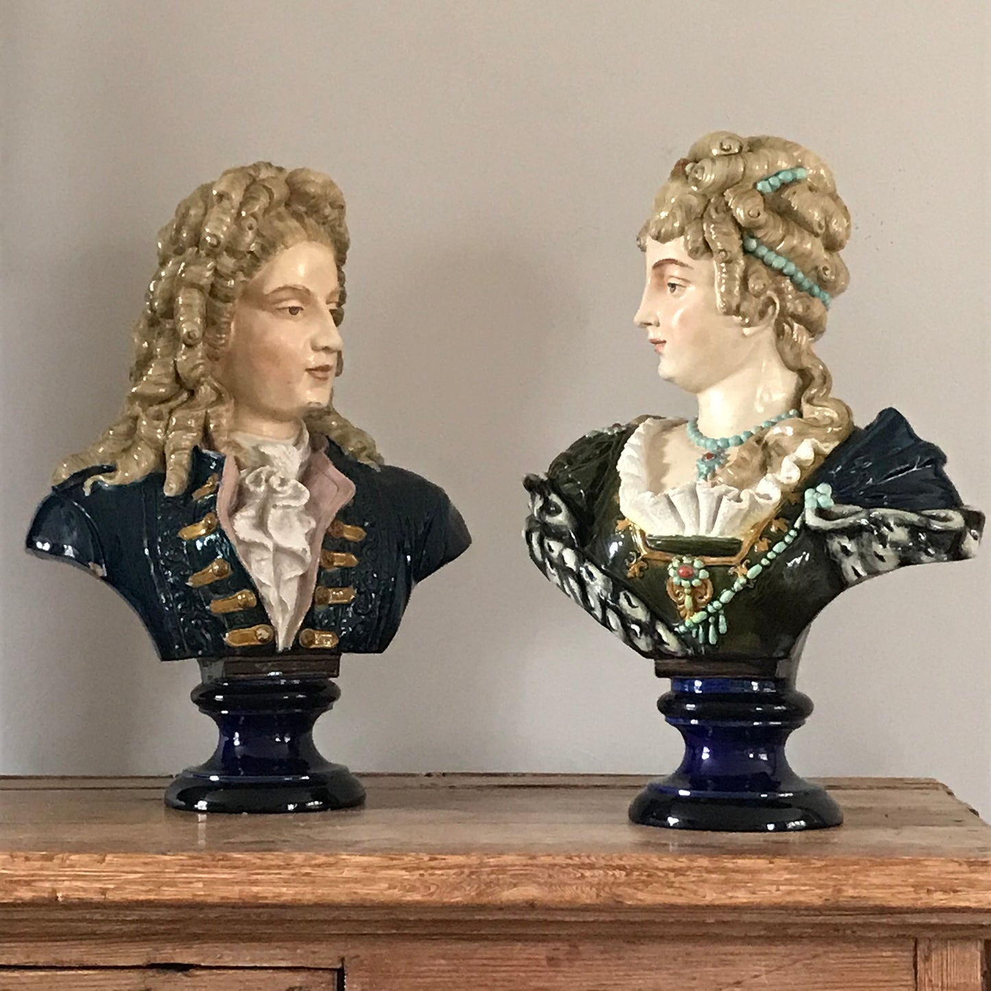 Majolica Busts.
