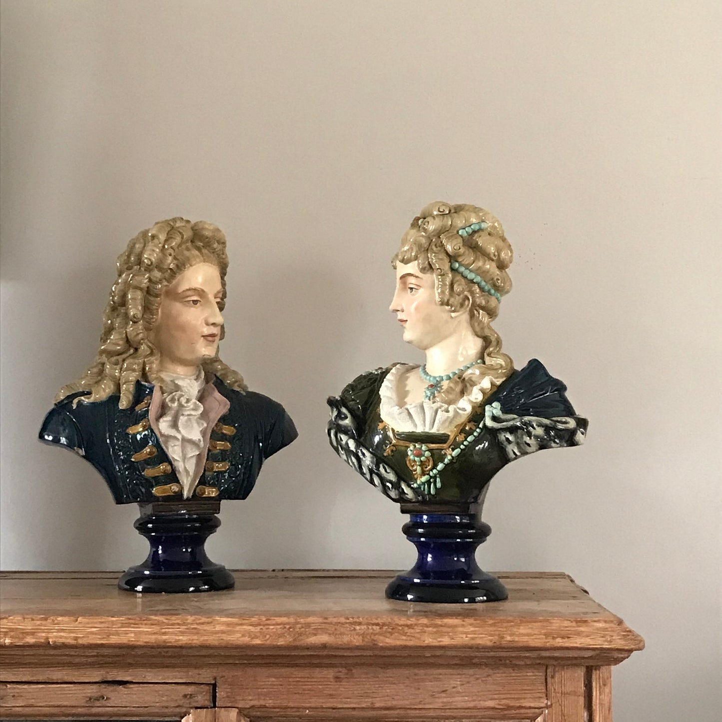 Majolica Busts.