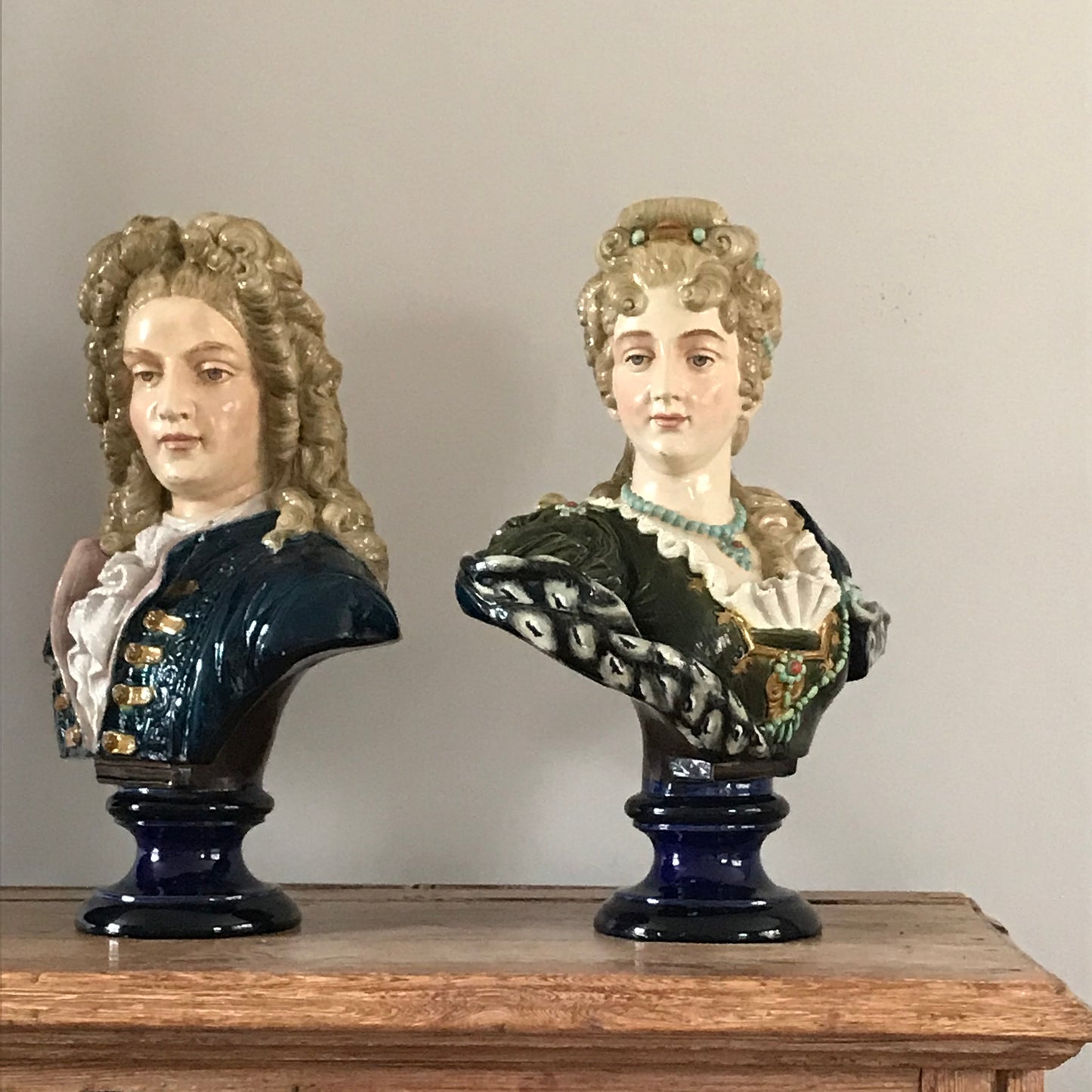 Majolica Busts.