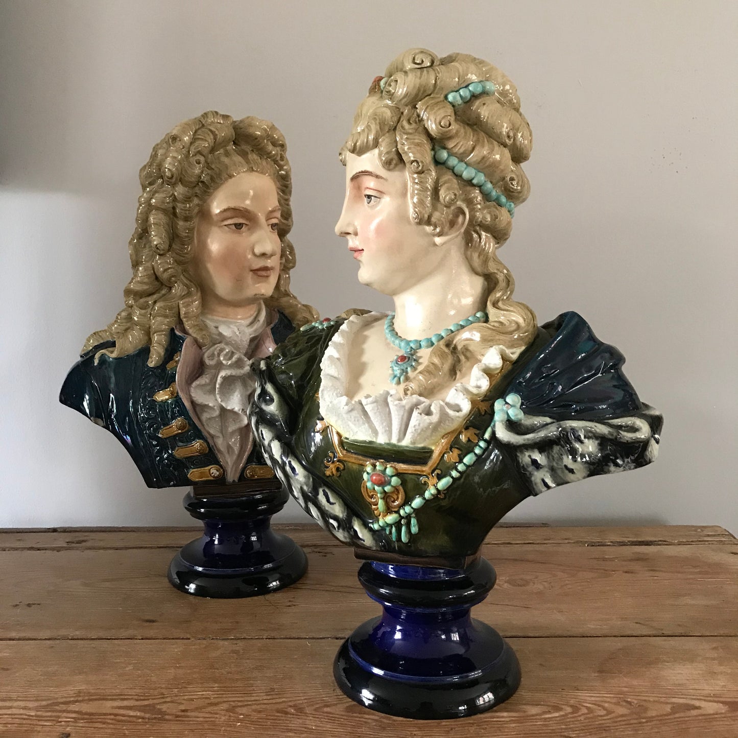 Majolica Busts.
