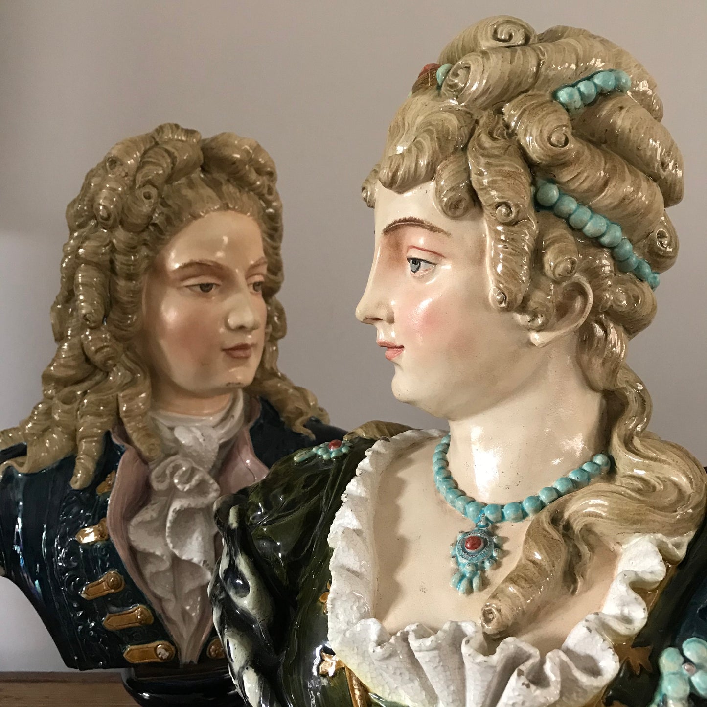 Majolica Busts.