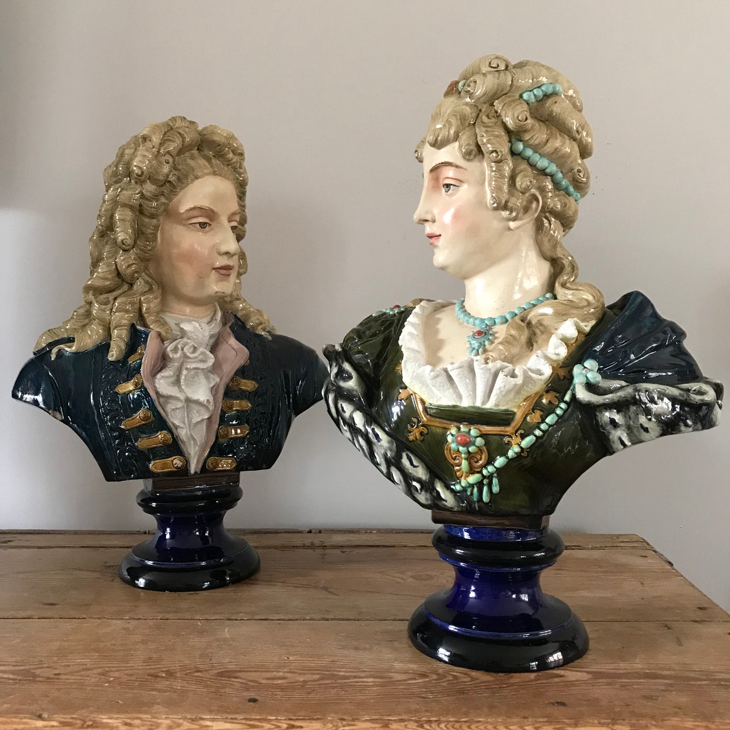 Majolica Busts.
