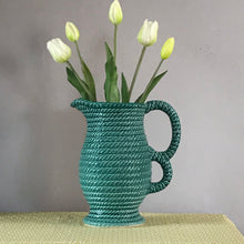 Load image into Gallery viewer, Green Rope Jug.
