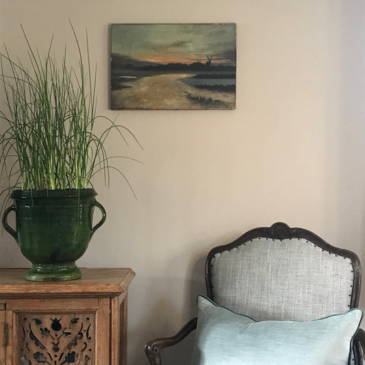 Sunset Oil On Canvas.