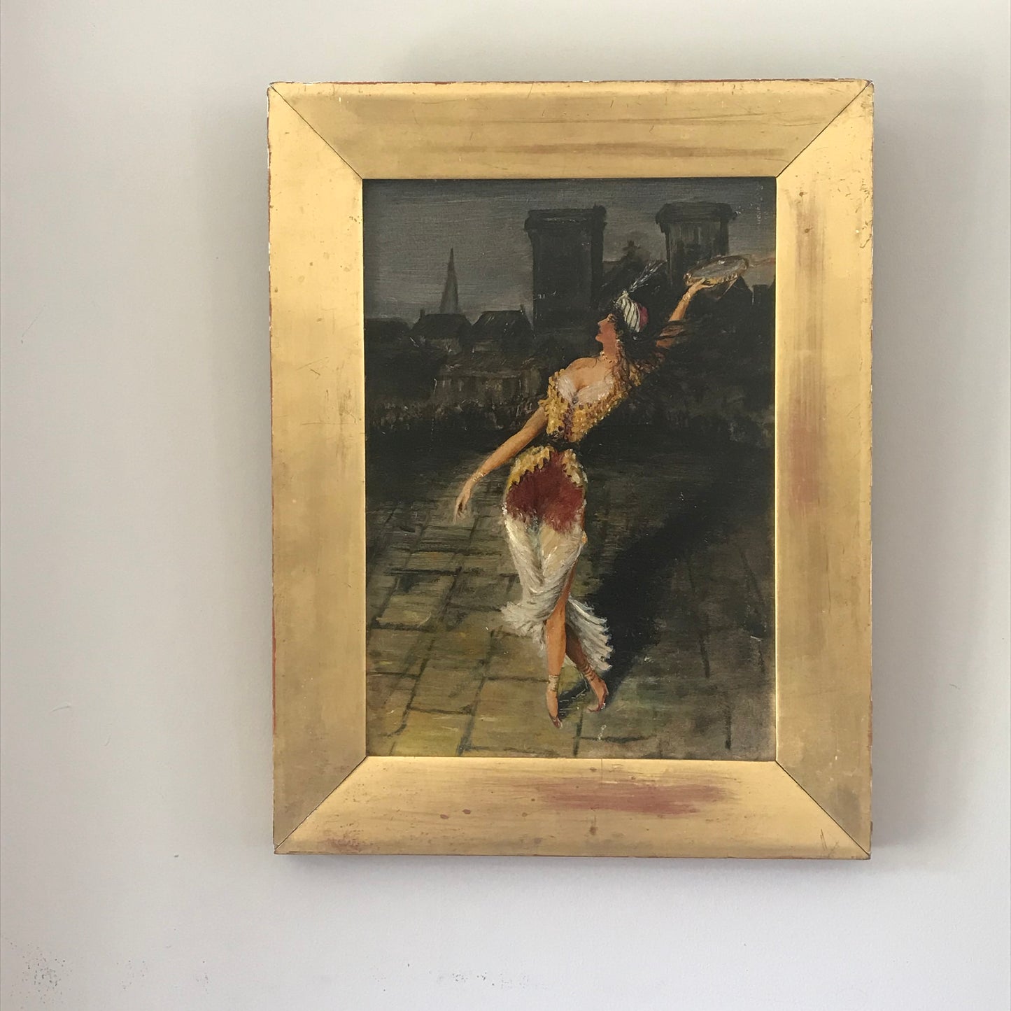 Oil On Board of a Dancing Lady.