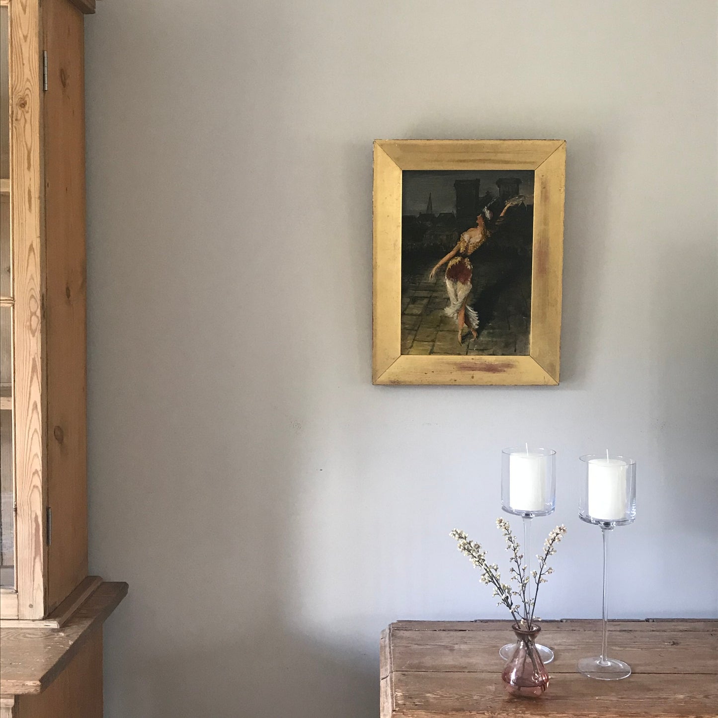 Oil On Board of a Dancing Lady.