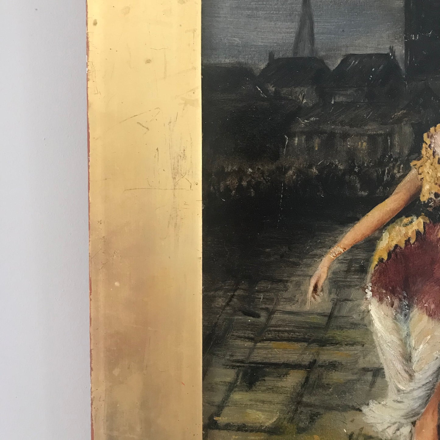 Oil On Board of a Dancing Lady.