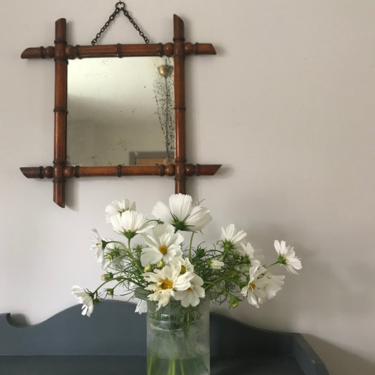French Faux Bamboo Mirror.