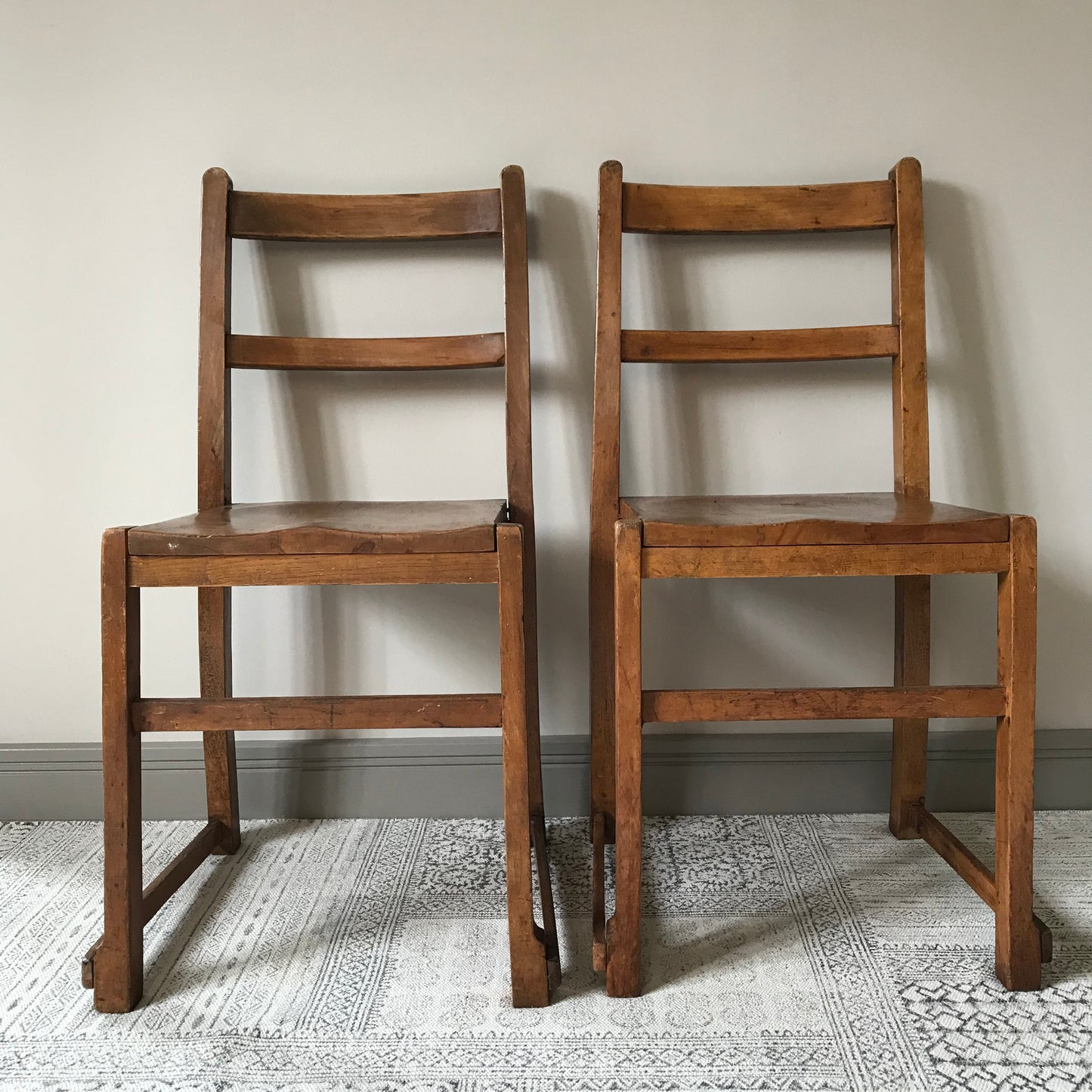 Old School Stacking Chairs.
