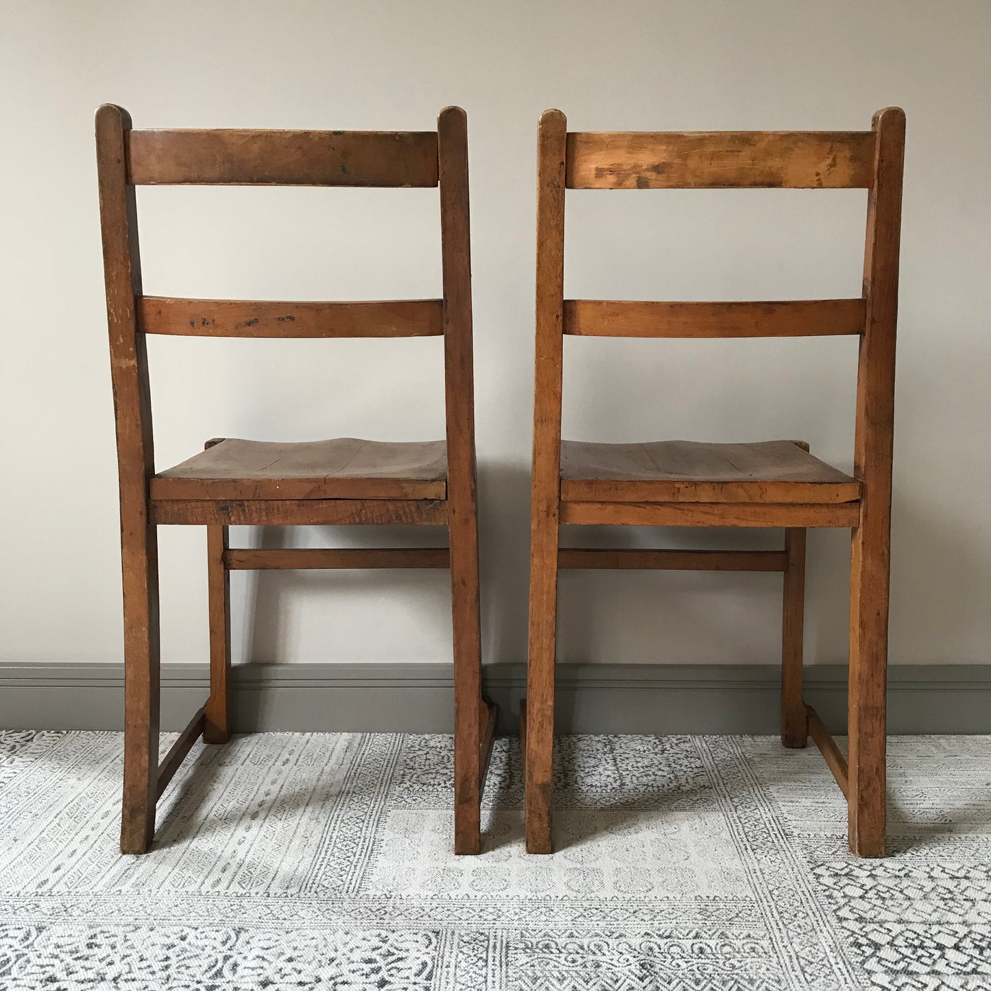 Old School Stacking Chairs.