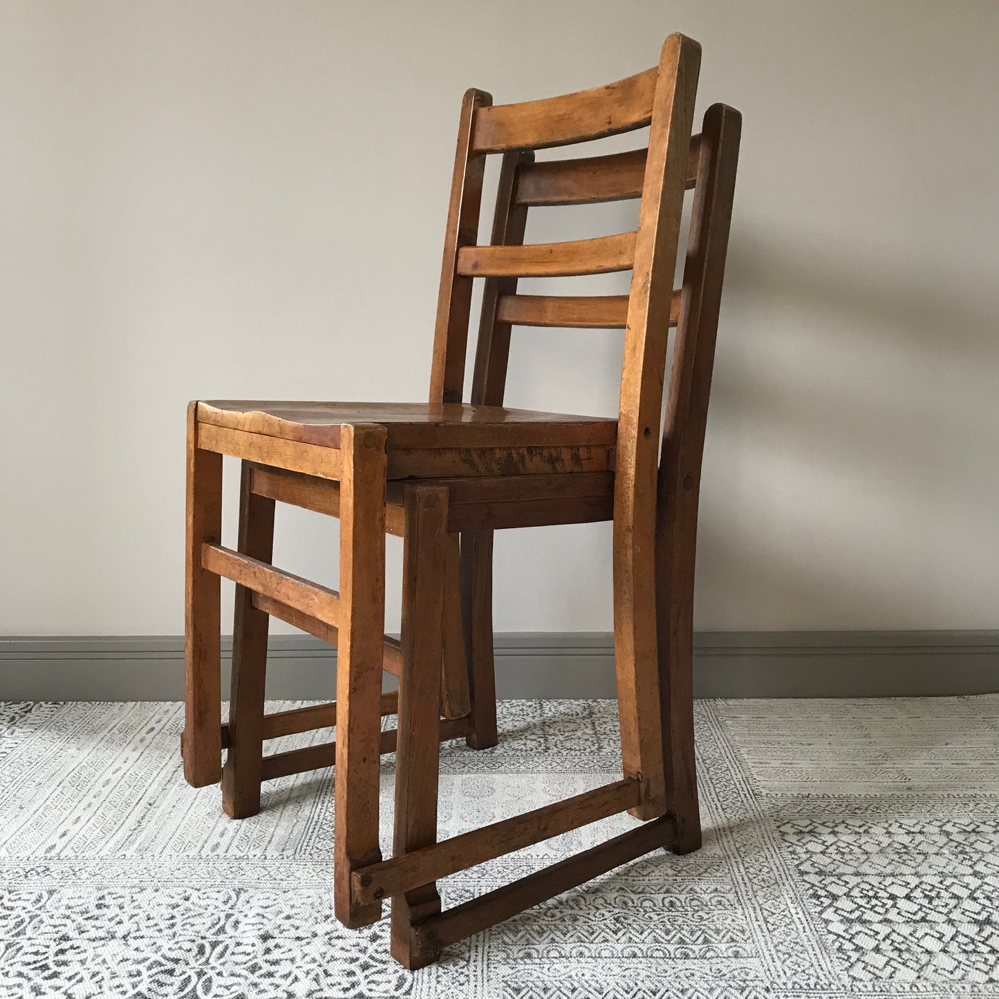 Old School Stacking Chairs.