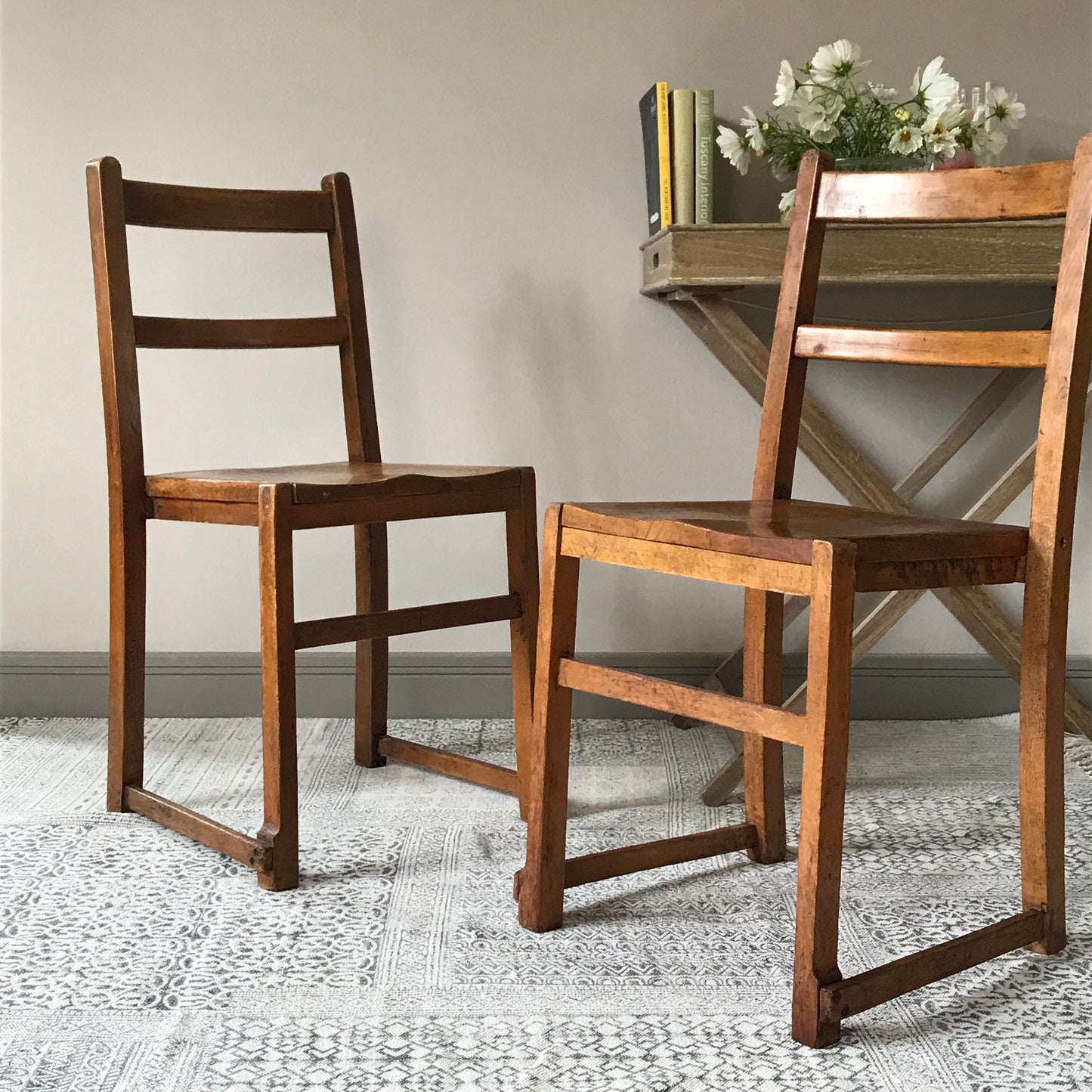 Old School Stacking Chairs.