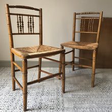 Load image into Gallery viewer, Pair Of Regency Faux Bamboo Chairs.
