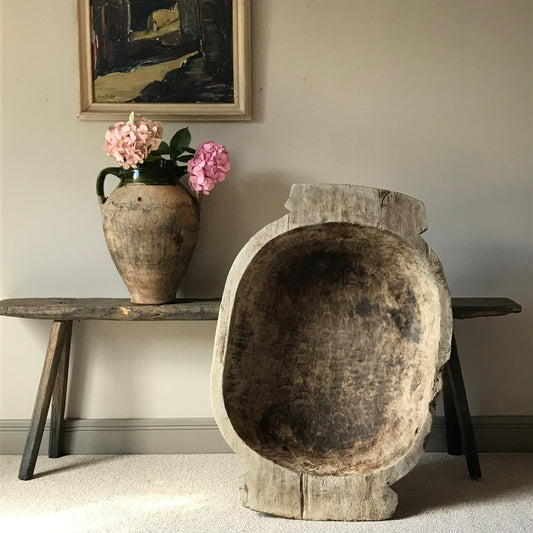 Large 19th Century Dough Bowl.