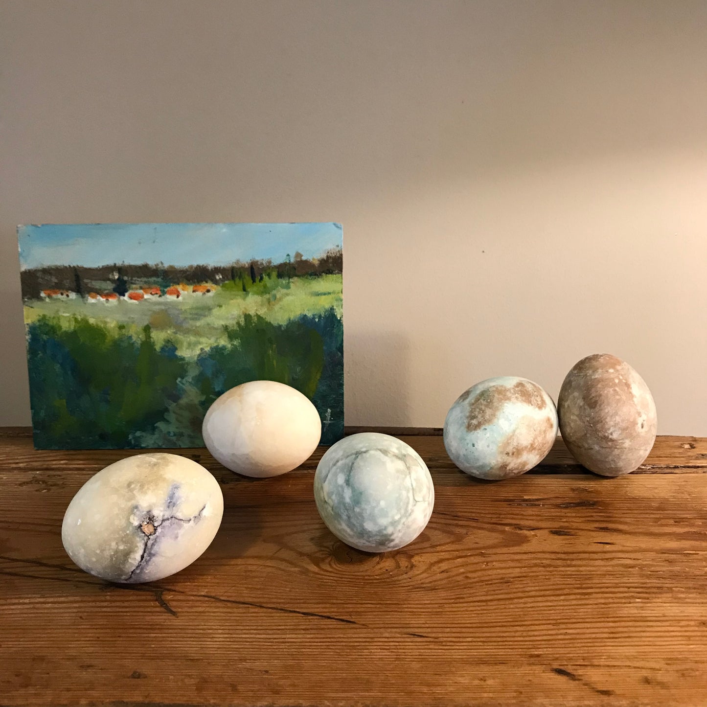 Five Alabaster Eggs.
