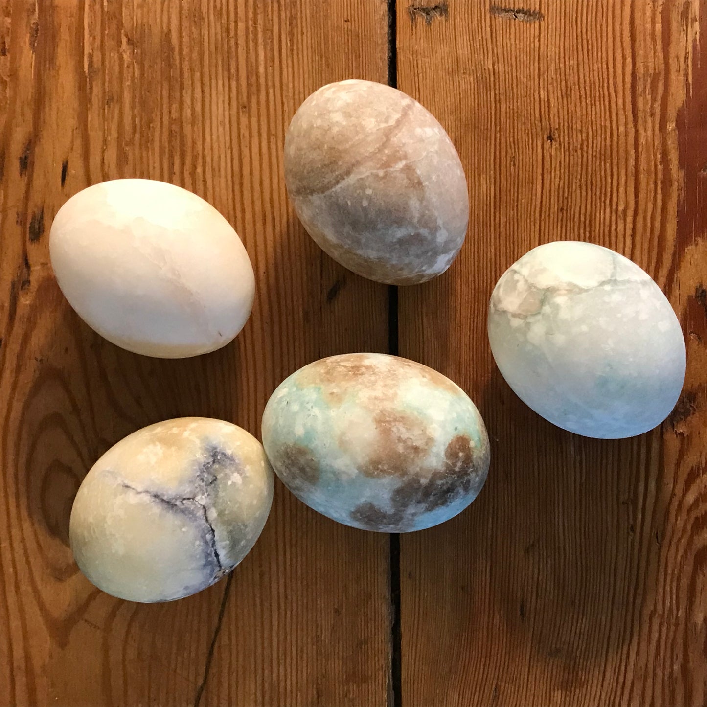 Five Alabaster Eggs.