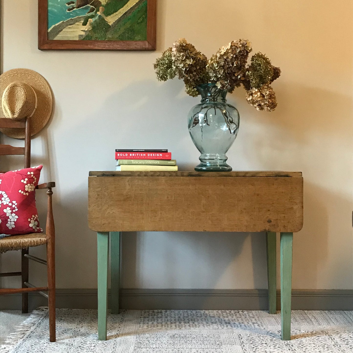 Pine drop Leaf Table.