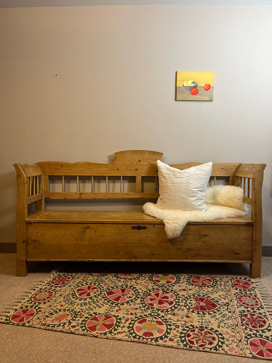 Continental Pine Box Seat /Settle.