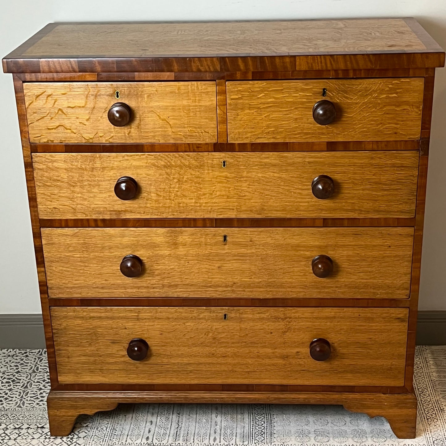 Oak and Mahogany Drawers.