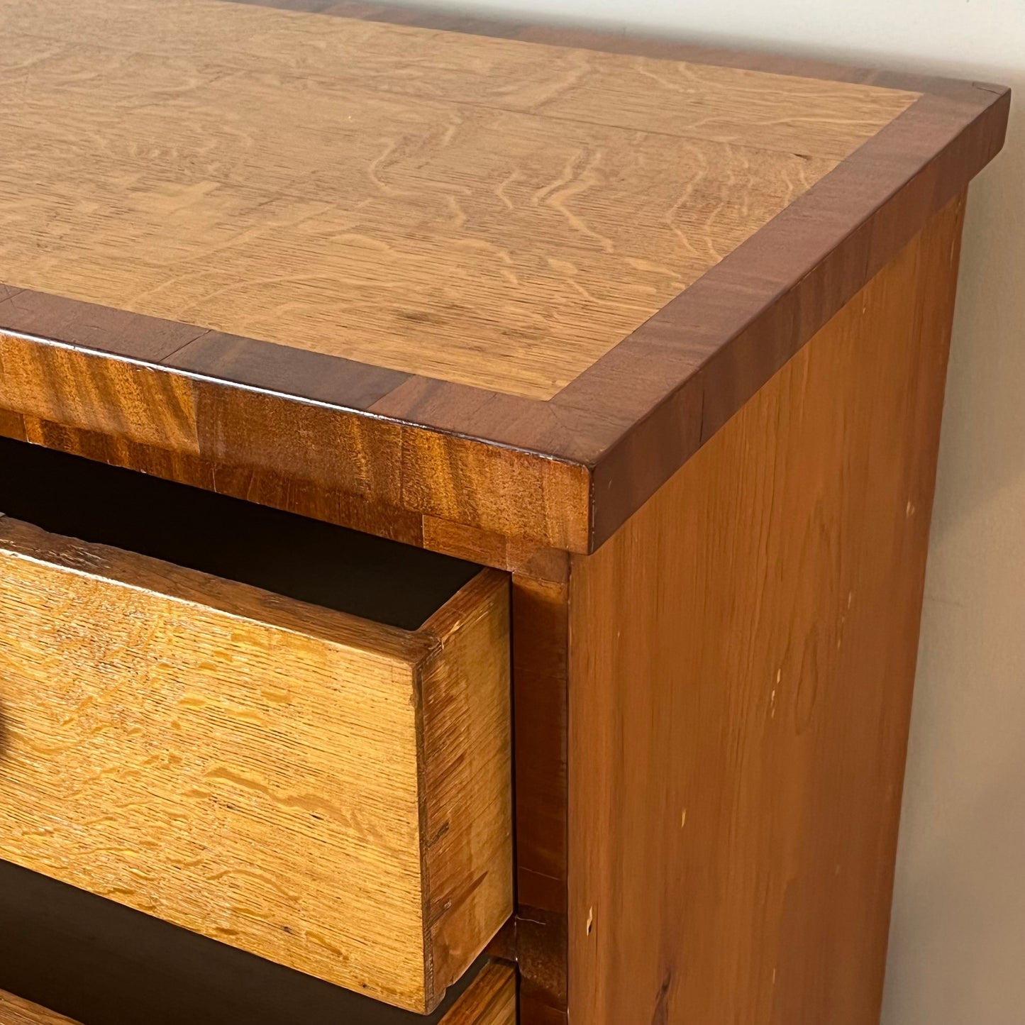 Oak and Mahogany Drawers.
