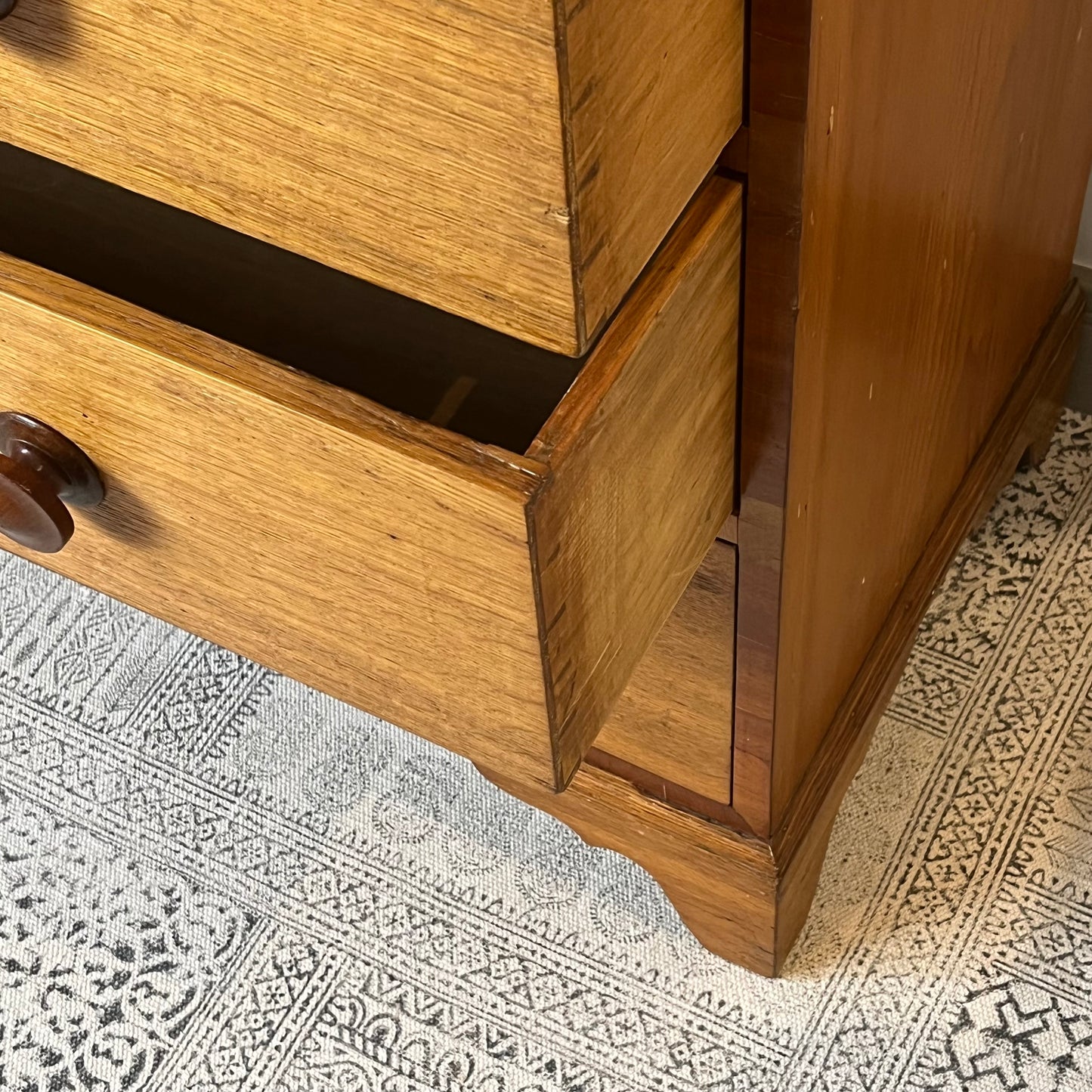 Oak and Mahogany Drawers.