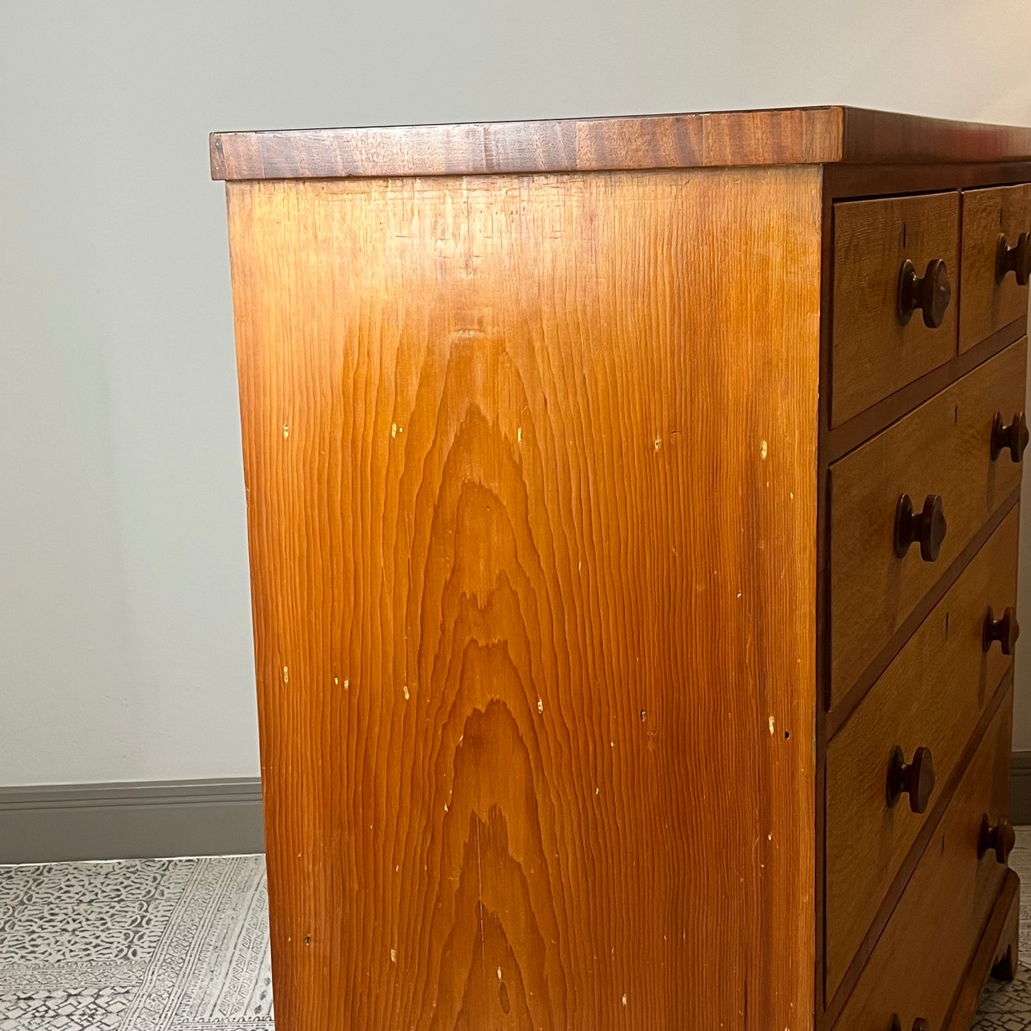 Oak and Mahogany Drawers.