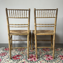 Load image into Gallery viewer, Pair of Regency Faux Bamboo Chairs.
