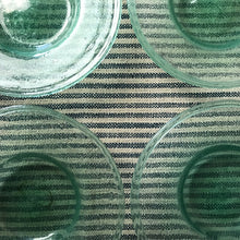 Load image into Gallery viewer, Set of Four Green Glass Bubble Dishes.
