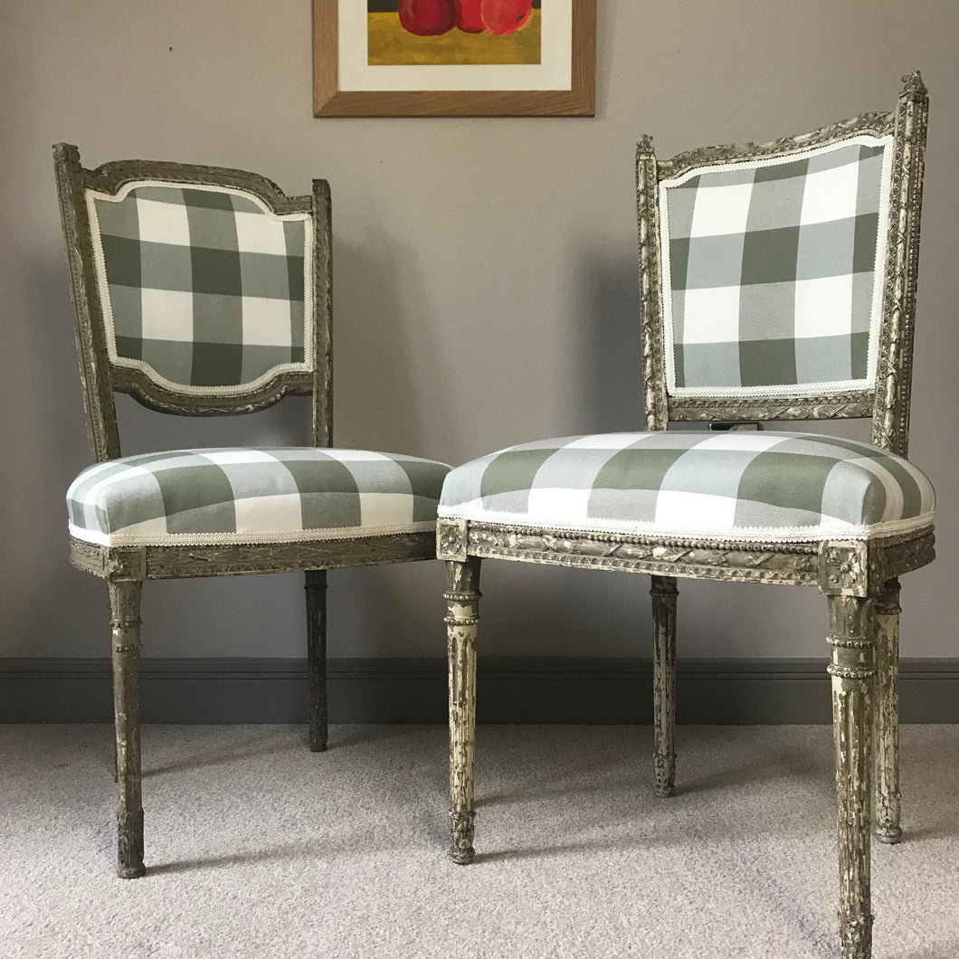 Two Louis XVI Side Chairs.
