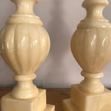 Load image into Gallery viewer, Pair Of Alabaster Lamp Bases.
